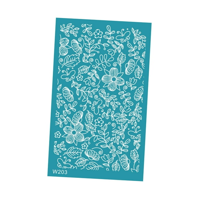 Plantillas de serigrafía para impresión de arcilla polimérica en arcilla, de serigrafía reutilizable para plantilla de decoración, fabricación de Estilo C perfecl Plantillas de pantalla de seda