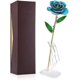 thumbnail image 1 of Forever Rose, 24K Gold Foil Eternal Rose with Display Stand in Box Silver Artificial Rose Flowers for Mom, Lover, Women Thanksgiving Day, Christmas, B, 1 of 5