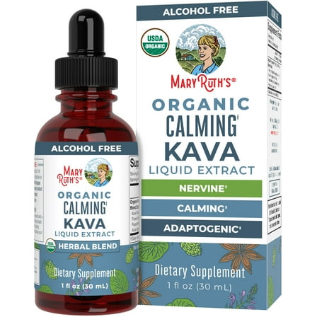 MaryRuth's Calming Herbal Blend Liquid Extract, For Men, For Women, Unisex,  1180 mg Organic Kava 1 fl oz