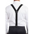 thumbnail image 5 of Black Hidden Suspenders for Men Under Clothes with 3 Snap Loop (1.48" Wide), 5 of 6