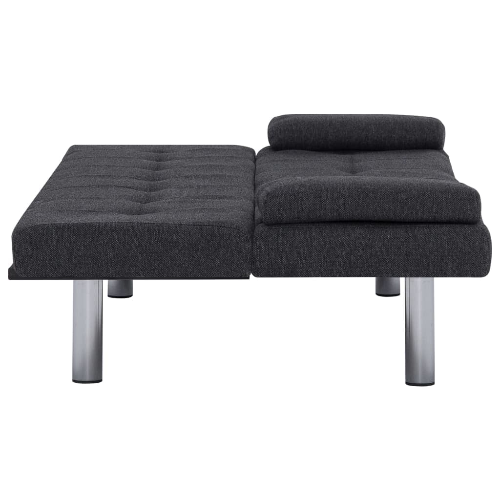 Kepooman Modern Faux Leather Convertible Sofa with 2 Pillows for Living Room Office, Dark Gray Kepooman Modern Faux Leather Convertible Sofa with 2 Pillows for Living Room Office, Dark Gray