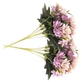 thumbnail image 3 of Flor artificial Decoración floral falsa Oficina en casa Adorno de Ramo de flores artificiales, rosa claro 2 piezas 5 ramas 15 cabezas kenally HA6792-02B, 3 of 6