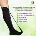 thumbnail image 3 of Mars Wellness PFS Plantar Fasciitis Stretch Night Sock with Tread - for Pain Relief from Plantar Fasciitis and Achilles Tendonitis - Black - Large, 3 of 7