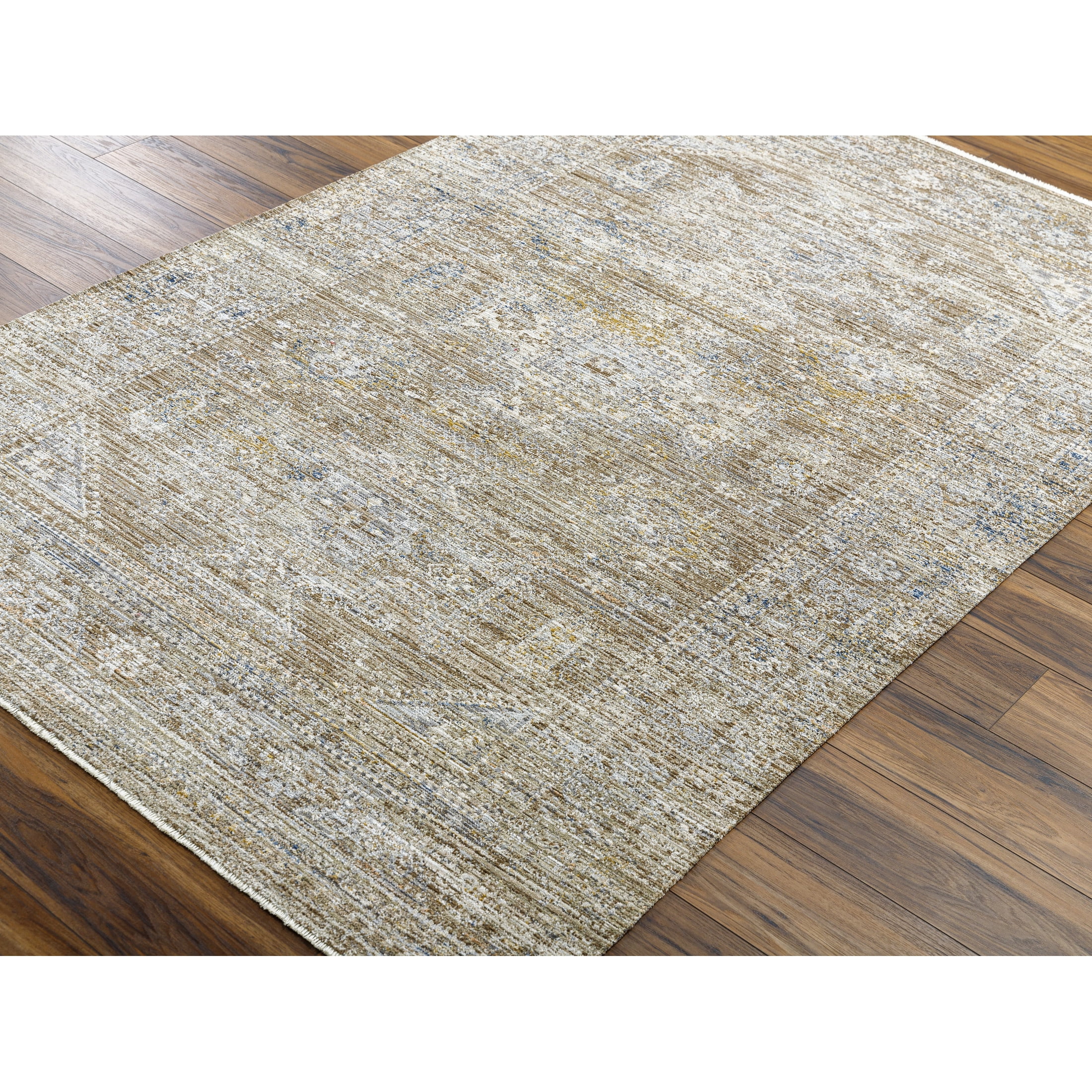 Livabliss x Becki Owens Margaret Medallion Washable Area Rug,9' x 13'1",Slate/Brown