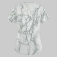 thumbnail image 5 of EHTMSAK Women Nursing Scrubs Tops Floral with Pocket Womens Clearance Scrub Tops Short Sleeve Working Uniform Blouse Shirt Light Gray 2X, 5 of 7