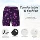 thumbnail image 3 of Balery Purple Snow Flakes Bañador para hombre, shorts de playa de secado rápido con entrepierna y forro de compresión-X-Large, 3 of 6