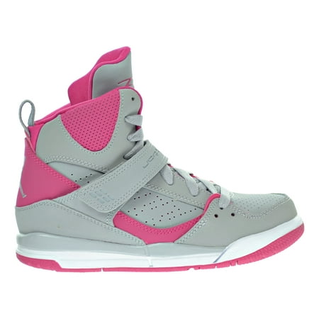 Jordan Flight 45 High GP Little Kid's Shoes Wolf Grey/Pink/White 524863-019 (13.5 M US)