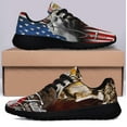 thumbnail image 3 of Faith Over Fear Jesus ChriStAmerican flag Eagle Shoes Sneakers Black Size 5, 3 of 7