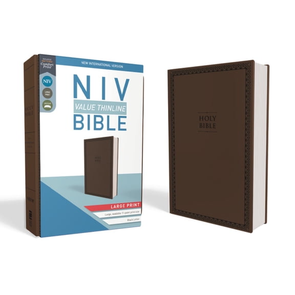 NIV Value Thinline Bible [Large Print, Brown]