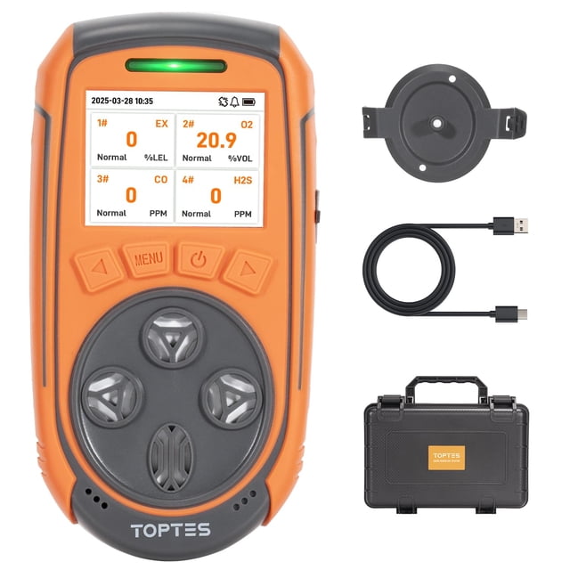 Detector de gas TOPTES Guard-863Pro para H₂S, CO, LEL y O₂