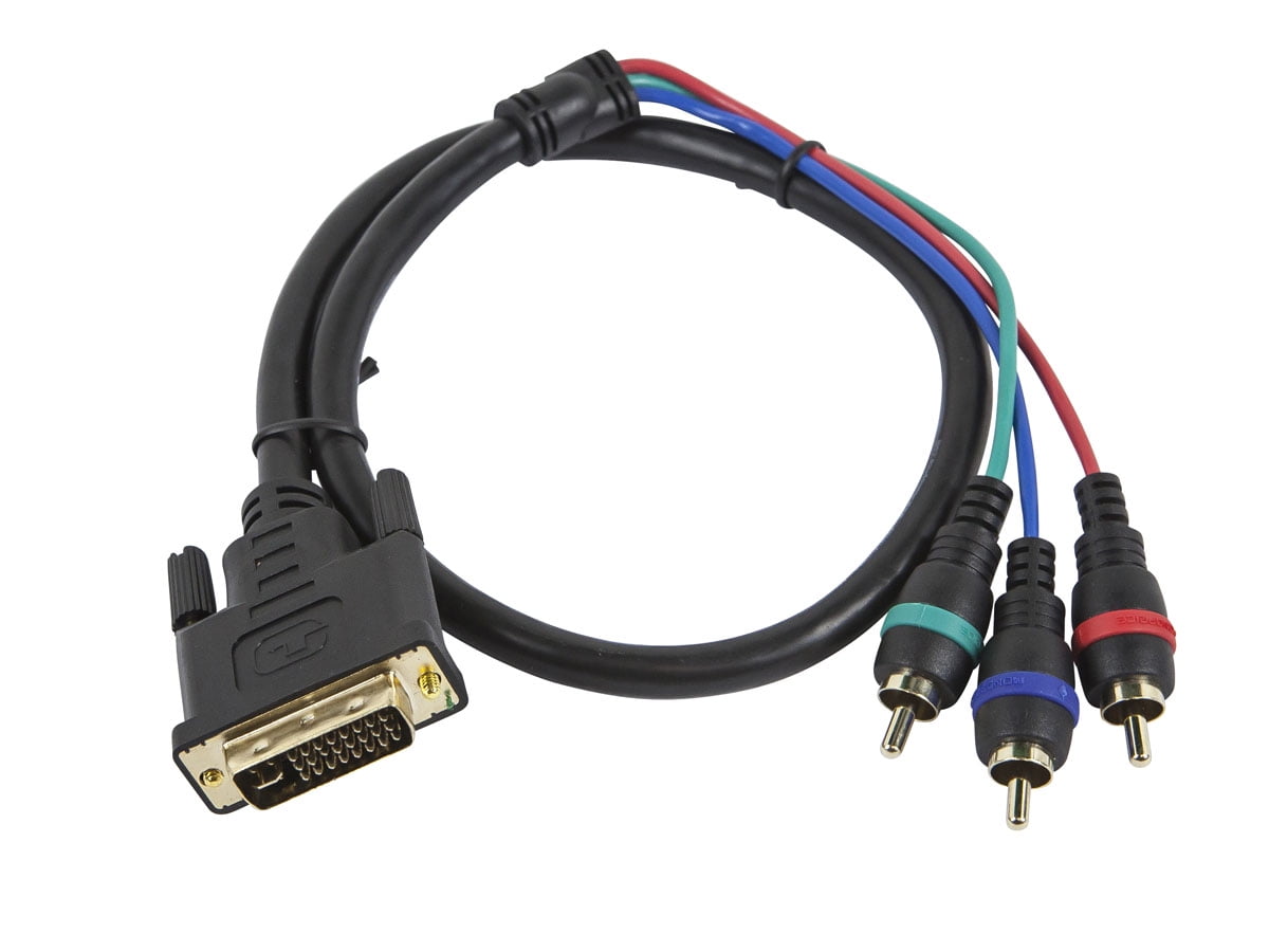 Monoprice 2ft DVII to 3 RCA Component Video Adapter for Projectors