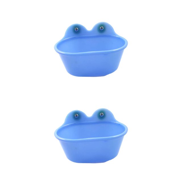 ZheElen Plastic Durable Construction And Multifunctional Bird Bathtub For Pet Bird Easy To Mirror blue 2Set