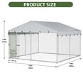 thumbnail image 4 of Uforic 10'x10' Large Outdoor Dog Kennel with Rotating Feeder Bowls, Outdoor Dog Enclosure with Roof, Heavy Duty Dog Kennel for Backyard Farm, 4 of 9