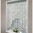 thumbnail image 4 of DefiDgd 59x59inch White Lace Swag Curtains,Sheer Butterfly Flower Pattern Window Valances Hollow Knitted Home Decorative Curtains for Living Room Bathroom Small Windows, 4 of 6