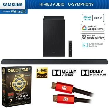 Samsung HW-S700D 3.1ch Q-Series Wireless Dolby Atmos Soundbar (2024) Bundle with Deco Gear 4K HDMI 2.0 Cable x2 & CPS Exclusive 26 Month Protection Pack