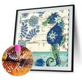 thumbnail image 2 of Kit de Peinture Diamant 5D Vie Marine Perçage Complet Mosaïque DIY Art Mural, 2 of 9