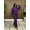 Purple, variant on Women's 2 Piece Sweatsuit Half Zip Pullover and Stacked Pants-Army Green-L