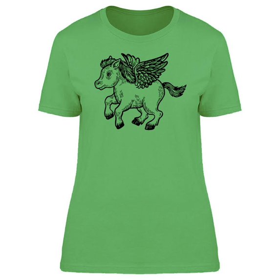 Cute Pony With Angel Wings Tee Women's -Image by Shutterstock