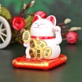thumbnail image 3 of Gato chino de la suerte Riqueza agitando la mano Fortuna Bienvenida Artesanía (Blanco) Ndcxsfigh Nuevos Originales, 3 of 7