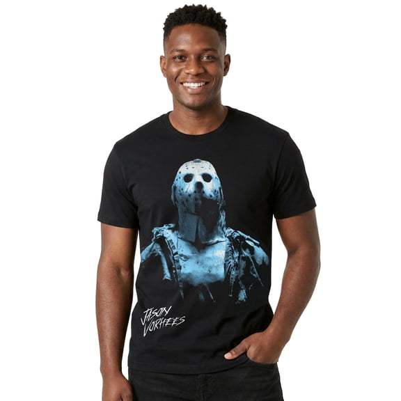 Friday The 13Th T-Shirt Men's Jason Vorhees Blue Hue Graphic Print Tee