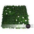 thumbnail image 3 of YOSITiuu Greenery Panel - Artificial Hedge Wall - Fake Plant Wall Backdrop - Privacy Screen - Interlocking Panels - Indoor Outdoor Décor (2, White Cuckoo Flower), 3 of 4