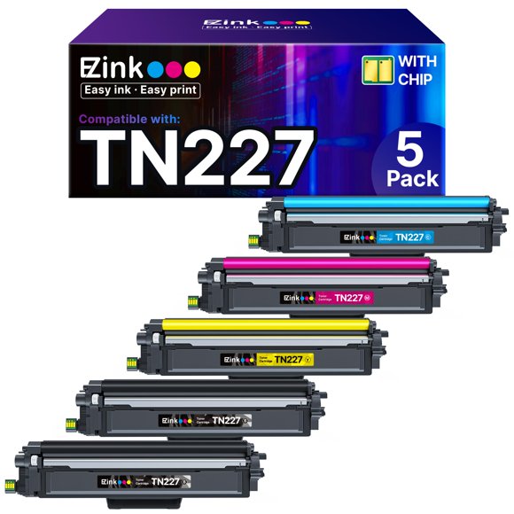 E-Z Ink TN-227 TN227 Compatible Toner Cartridge Replacement for Brother TN227 TN-227 TN227BK/C/M/Y High Yield to use with HL-L3270CDW HL-L3230CDW HL-L3210