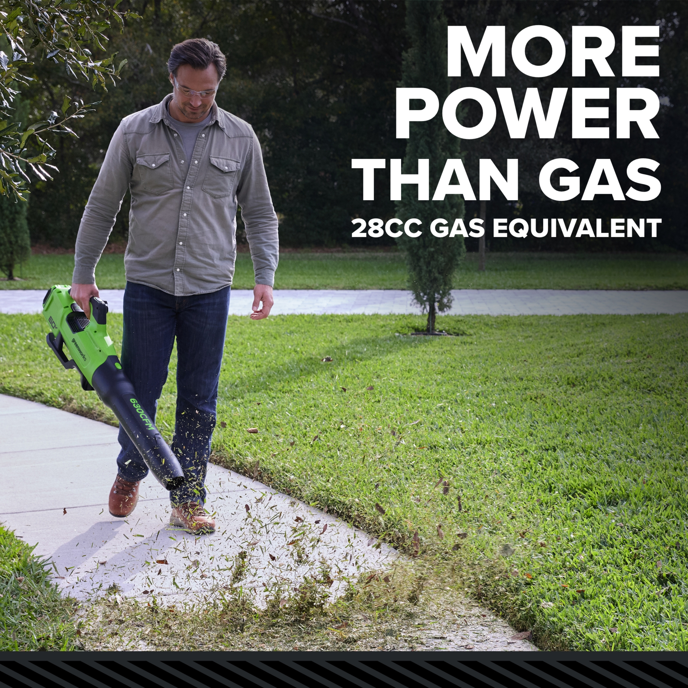 Greenworks 60V Cordless Leaf Blower, 630 CFM, 170 MPH photo 5