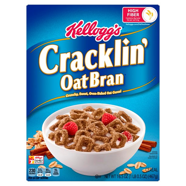 Cracklin' Oat Bran Breakfast Cereal Original Excellent Source of Fiber