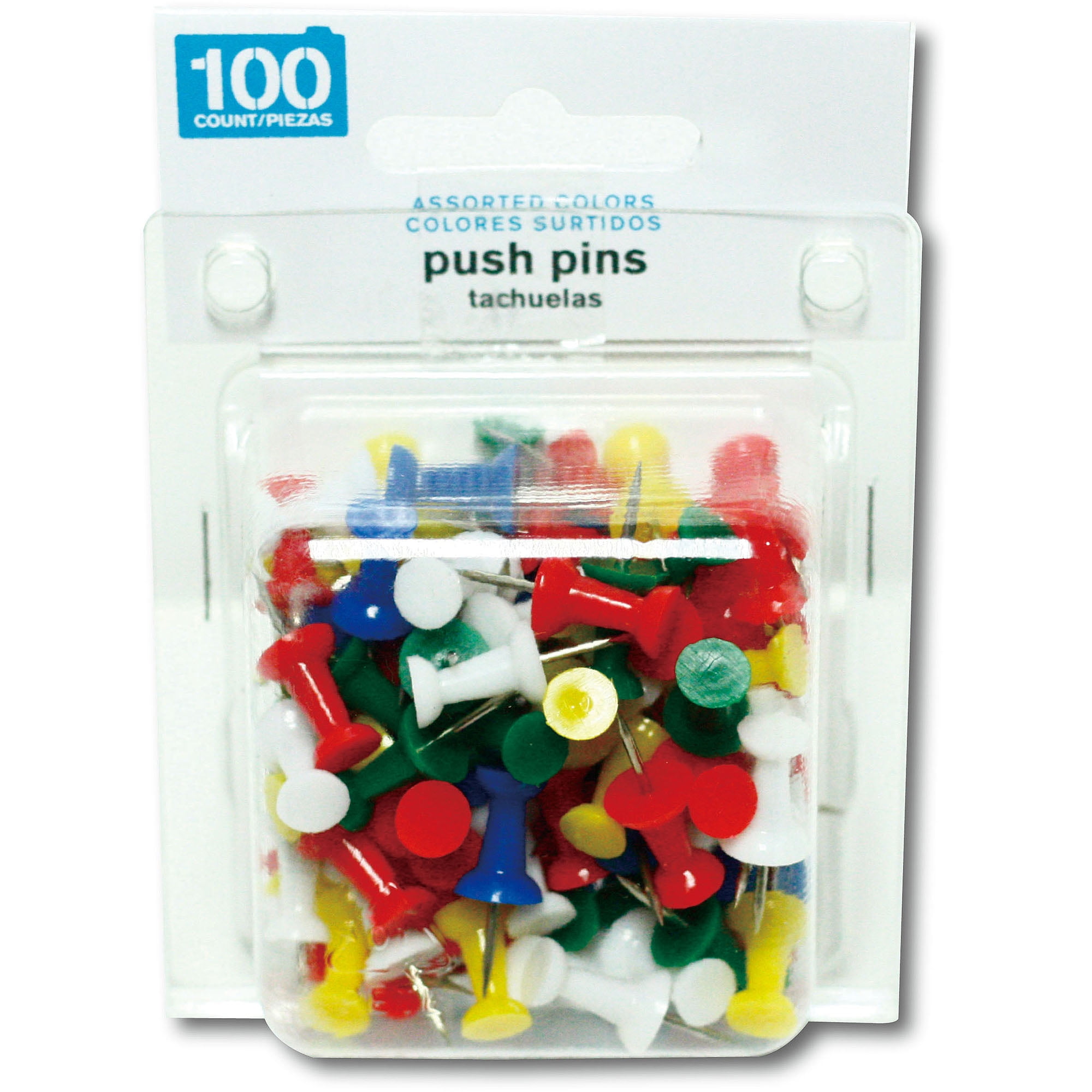 Color Push Pins, 100ct