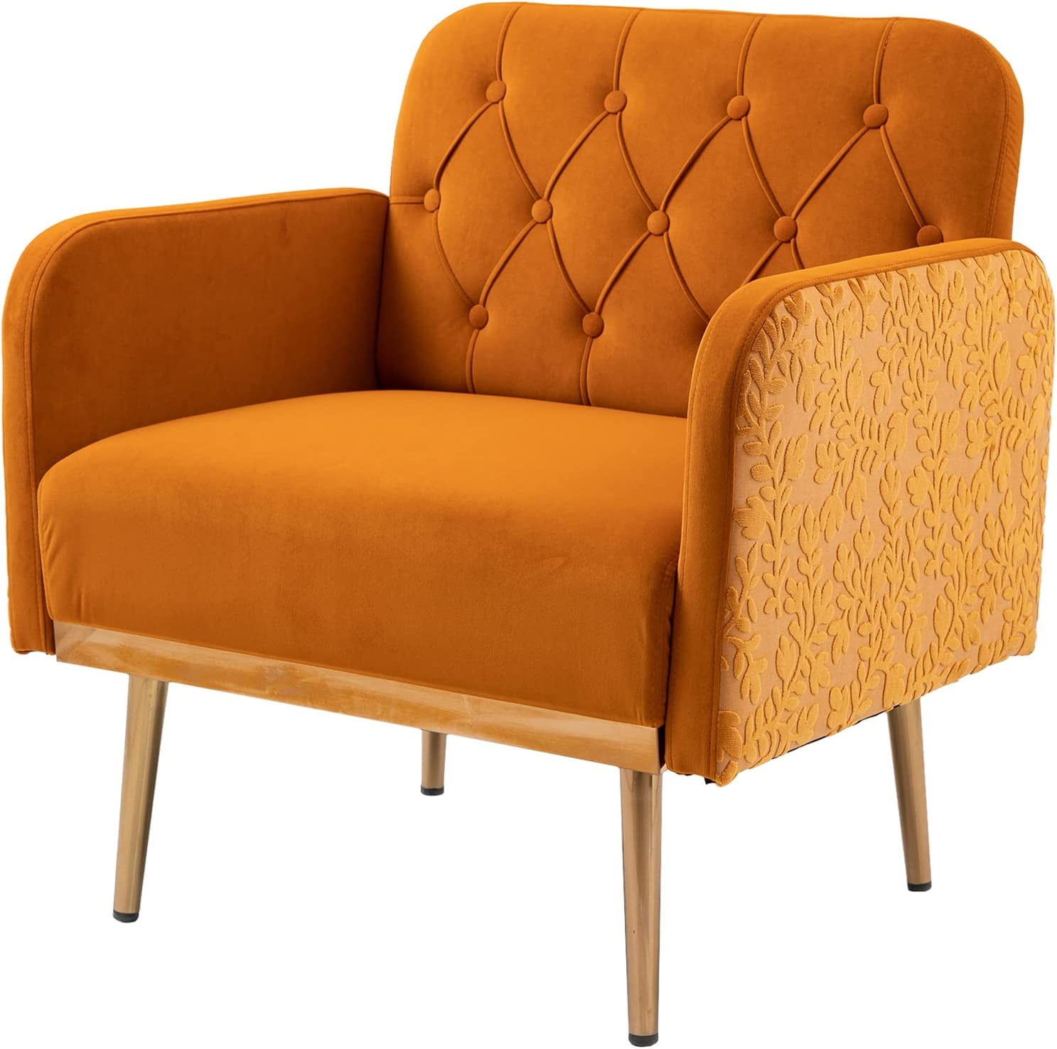 SZLIZCCC Velvet Accent Chair, Modern Upholstered Single Chair with