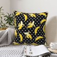 thumbnail image 6 of Susaid Banana Print Velvet Throw Pillow Covers Home Art Deco Pillowcase Square Pillow Case Cushion Cover for Bed Sofa Living Room Car Indoor and Outdoor-16"x16", 6 of 8