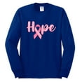 thumbnail image 2 of Wild Bobby, Hope Pink Ribbon Support Brave Fight, Breast Cancer Awareness, Men Long Sleeve Shirt, Royal, XX-Large, 2 of 5
