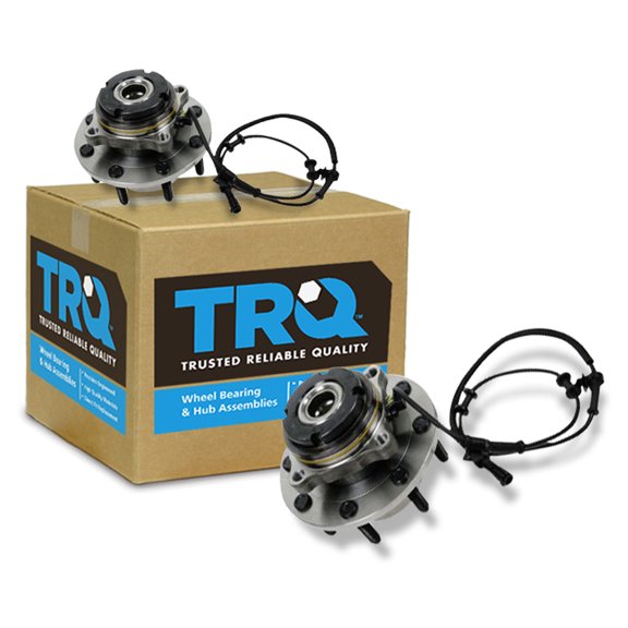 TRQ Front Wheel Hub & Bearing Assembly Pair Set for Super Duty Truck 4WD 4x4 ABS BHA53442 Fits select: 1999 FORD F250, 1999 FORD F350