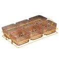thumbnail image 3 of Plato de servicio dividido Placa de fruta seca Organizador de almacenamiento de alimentos Bandeja para el aperitivo de nuez de dulces extraíbles para con 6 tazones, 3 of 8