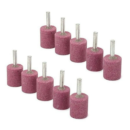 

40Pcs 1/4 Inch Cylindrical Red Corundum Grinding Heads Abrasive Mounted Stone Grinding Wheel Head Tools