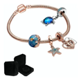 thumbnail image 1 of Pulsera Malubero Malu1842 Con Corazon Y Broche Rose Gold Azul, 1 of 3