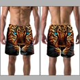 thumbnail image 3 of luoweisi Men's Beach Shorts Quick Dry Swim Trunks with Mesh Lining Leopard L, 3 of 5