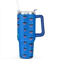 thumbnail image 2 of 40oz Cartoon Movie Stainless Steel Tumbler with Lid and Straw,Spill Proof Cartoon Travel Cup for Cartoon Lovers Double Wall Vacuum Insulated Coffee Mug with Handle Blue, 2 of 7