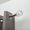 thumbnail image 1 of Hometrends Facetted Acrylic Ball 1" Drapery Rod Set 60-144" Nickel, 1 of 3