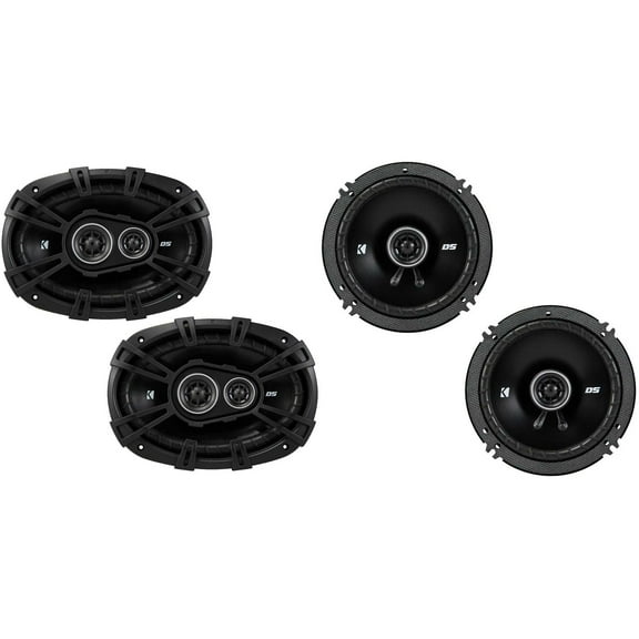 Kicker DSC6930 6x9-Inch (160x230mm) 3-Way Speakers w/ 43DSC6504 6.5" Coaxial Bundle