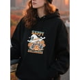 thumbnail image 3 of Cozy Bat Hoodie Halloween Hoodie for Men and Women, Unisex Pullover Hooded Sweatshirt, Comfortable Cotton Poly Blend, Casual Fall Seasonal Outfit, 3 of 5