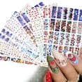 thumbnail image 2 of Patrones Navidad Nail Art Stickers Calcomanías, autoadhesivas Nail Stickers Santa Claus Snowflake Snowman Christmas Bell Tree Stick Elk para Christams Nail Decorations kaili Sencillez, 2 of 5