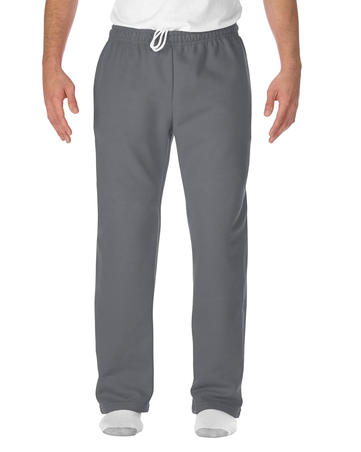 grey sweatpants open bottom