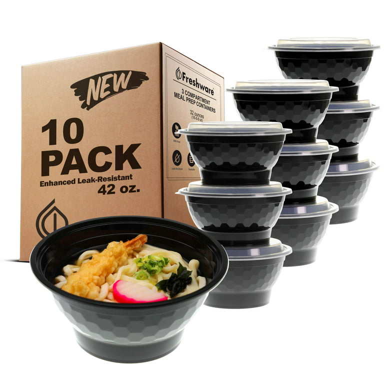 Freshware Meal Prep Containers [10 Pack] Bowls with Lids, Food Storage  Bento Box, BPA Free, Stackable