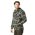 thumbnail image 3 of Dickies Men's Water Repellent Flannel Hooded Shirt Jacket | Quilted Lined Work Jacket with Fleece Hood & Hand Warmer Pockets, 3 of 4
