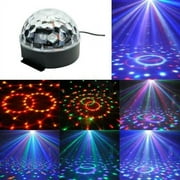 Lightahead® Bluetooth MP3 Crystal Magic Ball - 6 Color Rotating Strobe Disco Stage LED RGB Ball Light with Remote Control (Black)