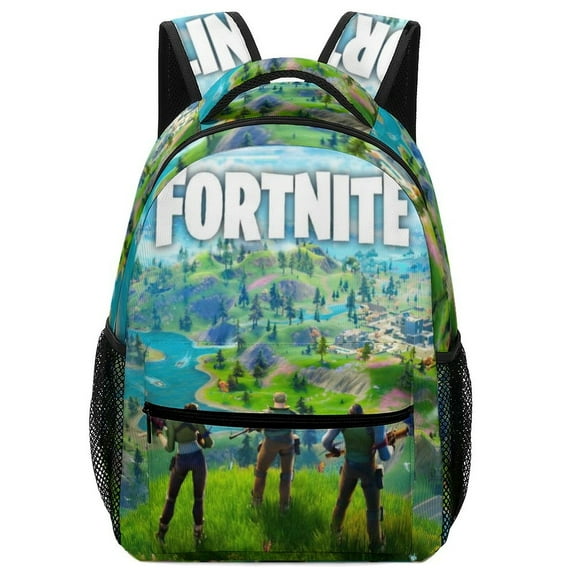 Fortnite Backpack, Lightweight Durable Laptop Bag 3D Printed Daypack with Multiple Pockets, Stylish Shoulders Backpack