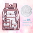 thumbnail image 4 of Mochila transparente CCJPX Heavy Duty Transparente Rosa para Niñas, 4 of 8