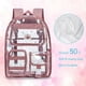 thumbnail image 4 of Mochila transparente CCJPX Heavy Duty Transparente Rosa para Niñas, 4 of 8
