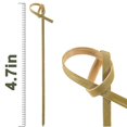 thumbnail image 5 of Palillos de cóctel de bambú, palillos de comida, palillos de dientes, palillos de cóctel, 200 Uds., elegantes para bebidas con brochetas de nudo en bucle para fiestas y aperitivos, 5 of 5